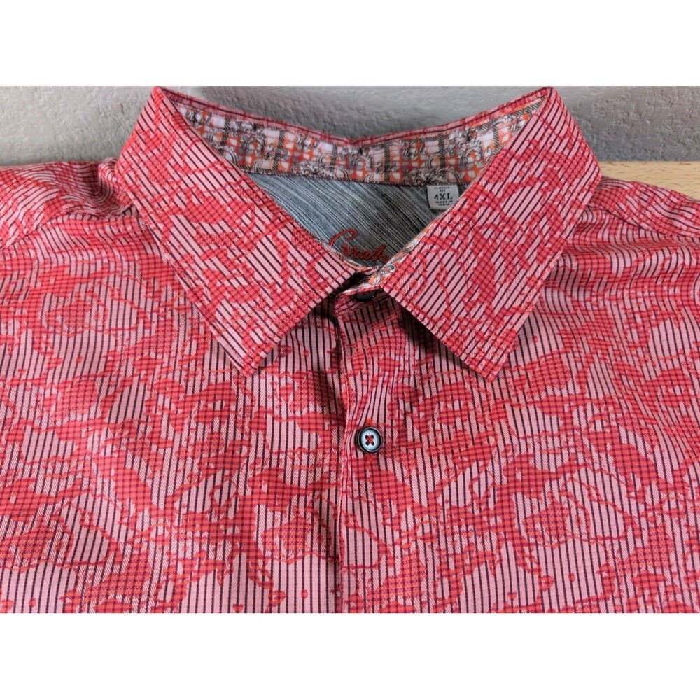 Robert Graham Button Down Shirt Mens 4XL Red Abstract Classic Fit